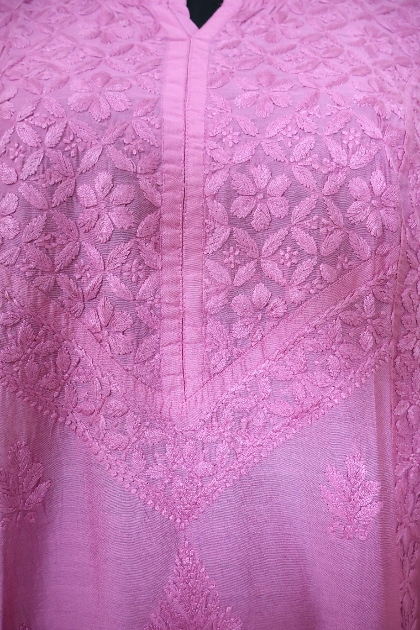 purewear creations pink chikankari kurti – embroidered ethnic wear purewear creations pink chikankari kurti – embroidered ethnic wear