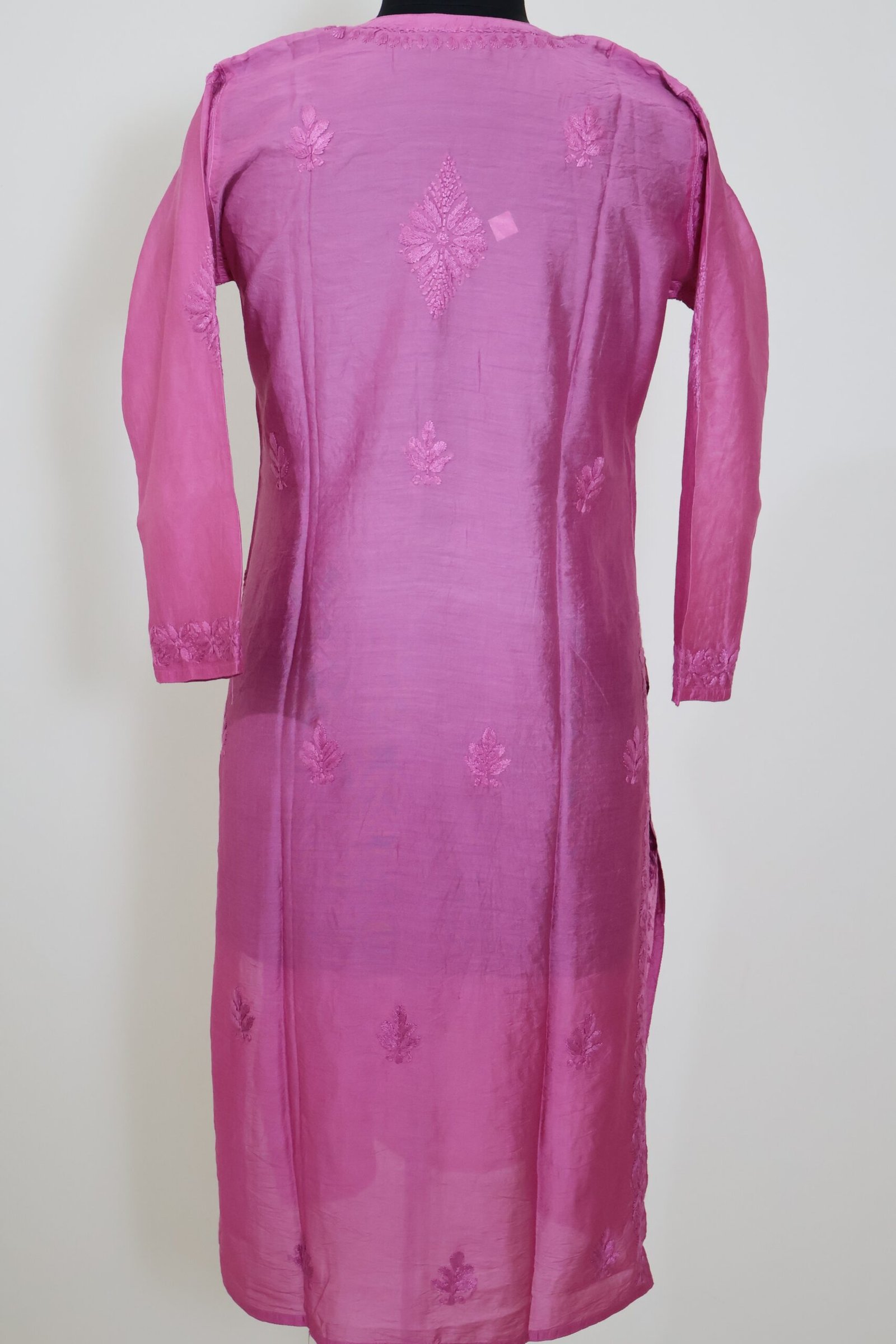 purewear creations pink chikankari kurti – embroidered ethnic wear purewear creations pink chikankari kurti – embroidered ethnic wear
