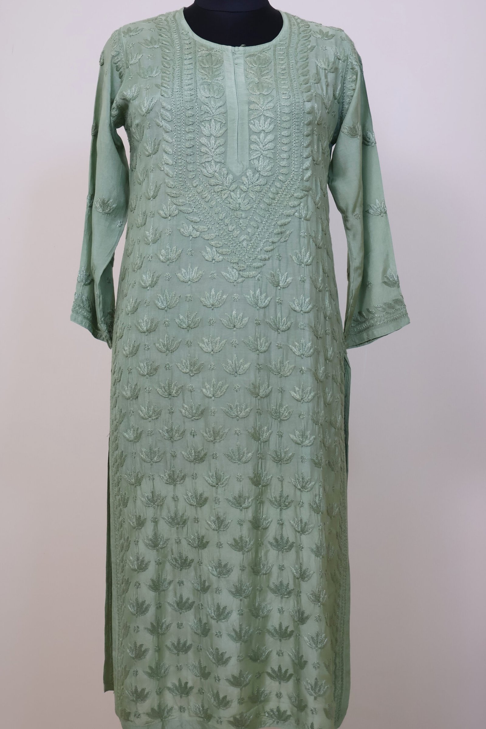 pastel green chikankari kurti elegant handcrafted wear | purewear creations pastel green chikankari kurti elegant handcrafted wear | purewear creations