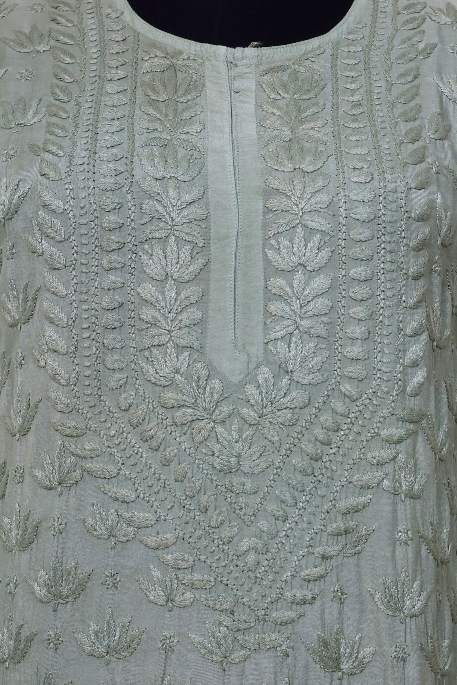 pastel green chikankari kurti pastel green chikankari kurti elegant handcrafted wear | purewear creations