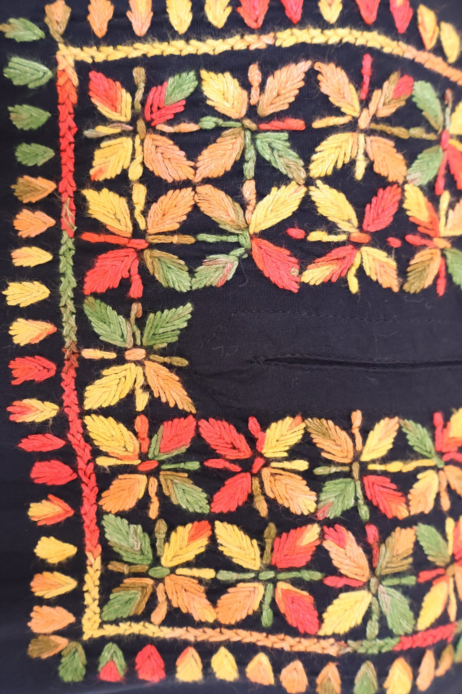 black multicolor embroidered chikankari short kurti | purewear creations black multicolor embroidered chikankari short kurti | purewear creations