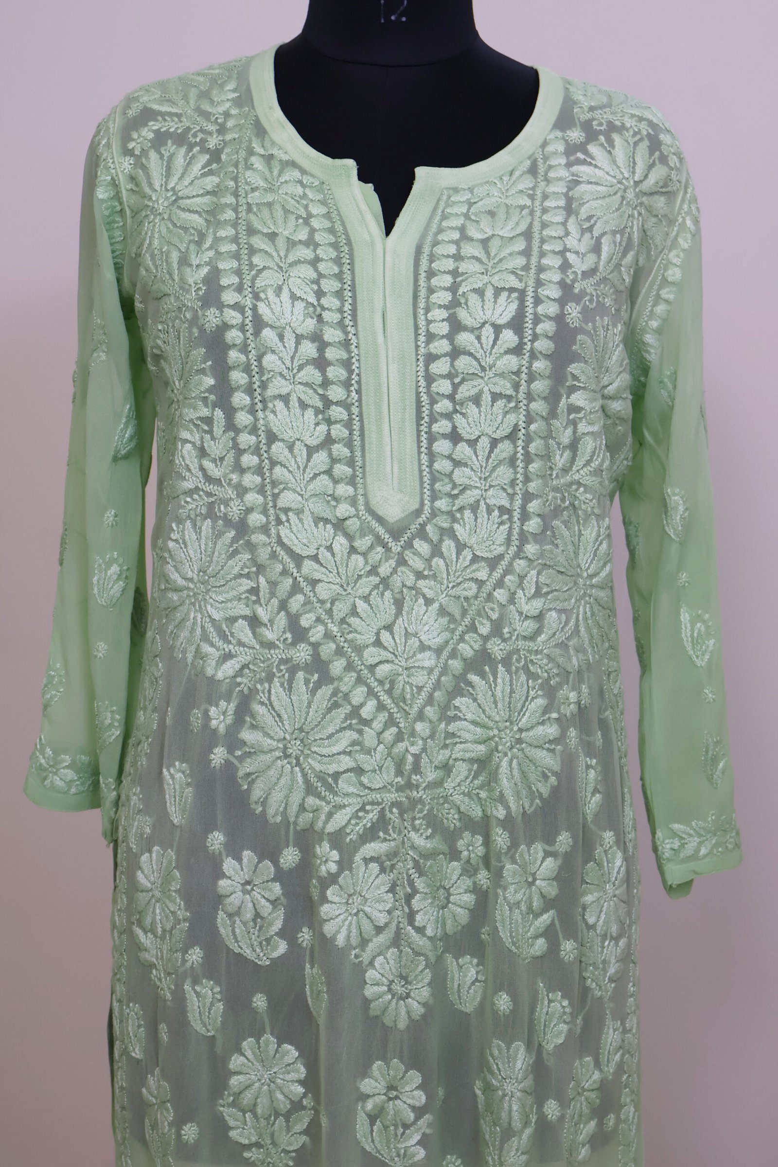 georgette chikankari embroidered kurti for women | purewear creations georgette chikankari embroidered kurti for women | purewear creations