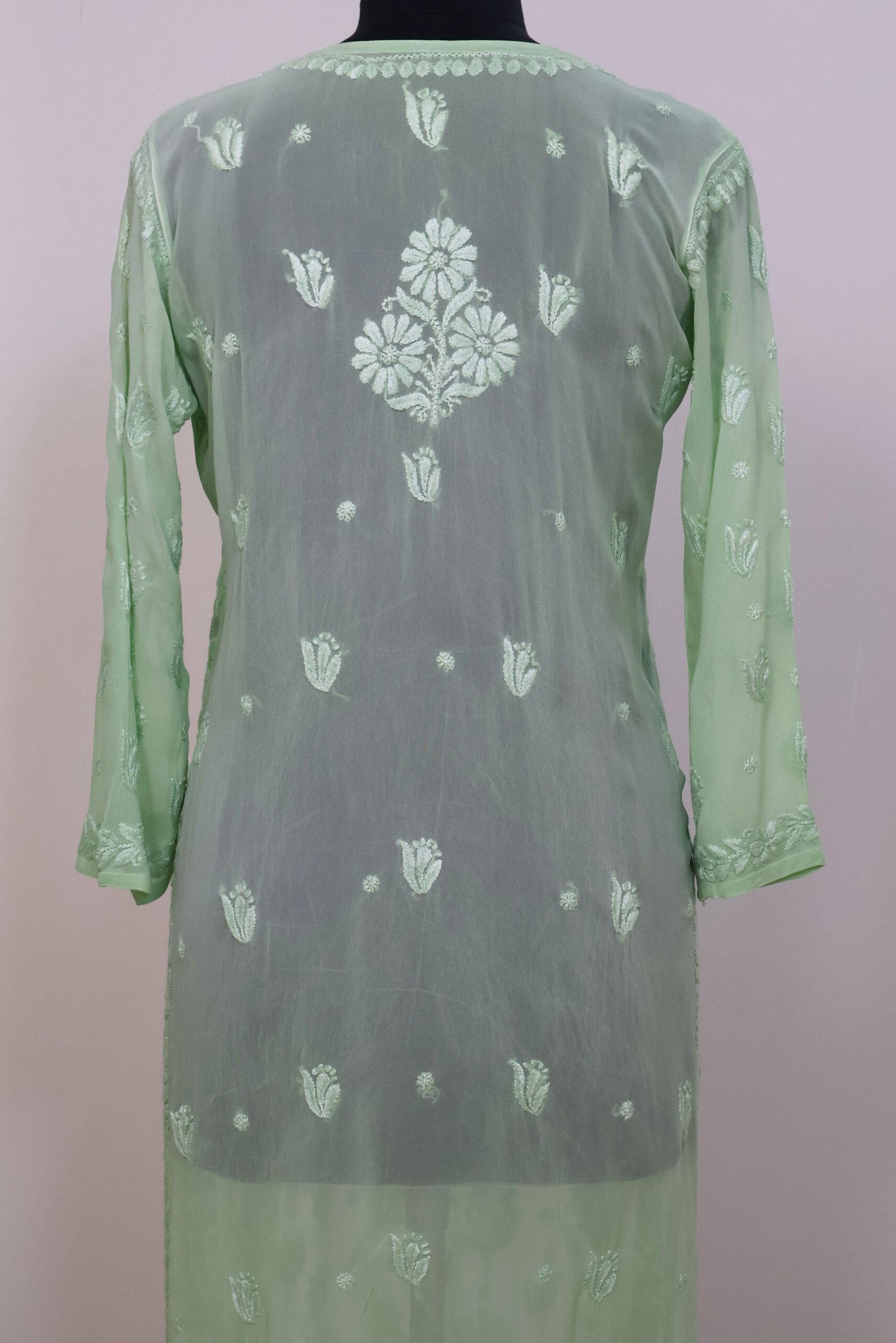 georgette chikankari embroidered kurti for women | purewear creations georgette chikankari embroidered kurti for women | purewear creations