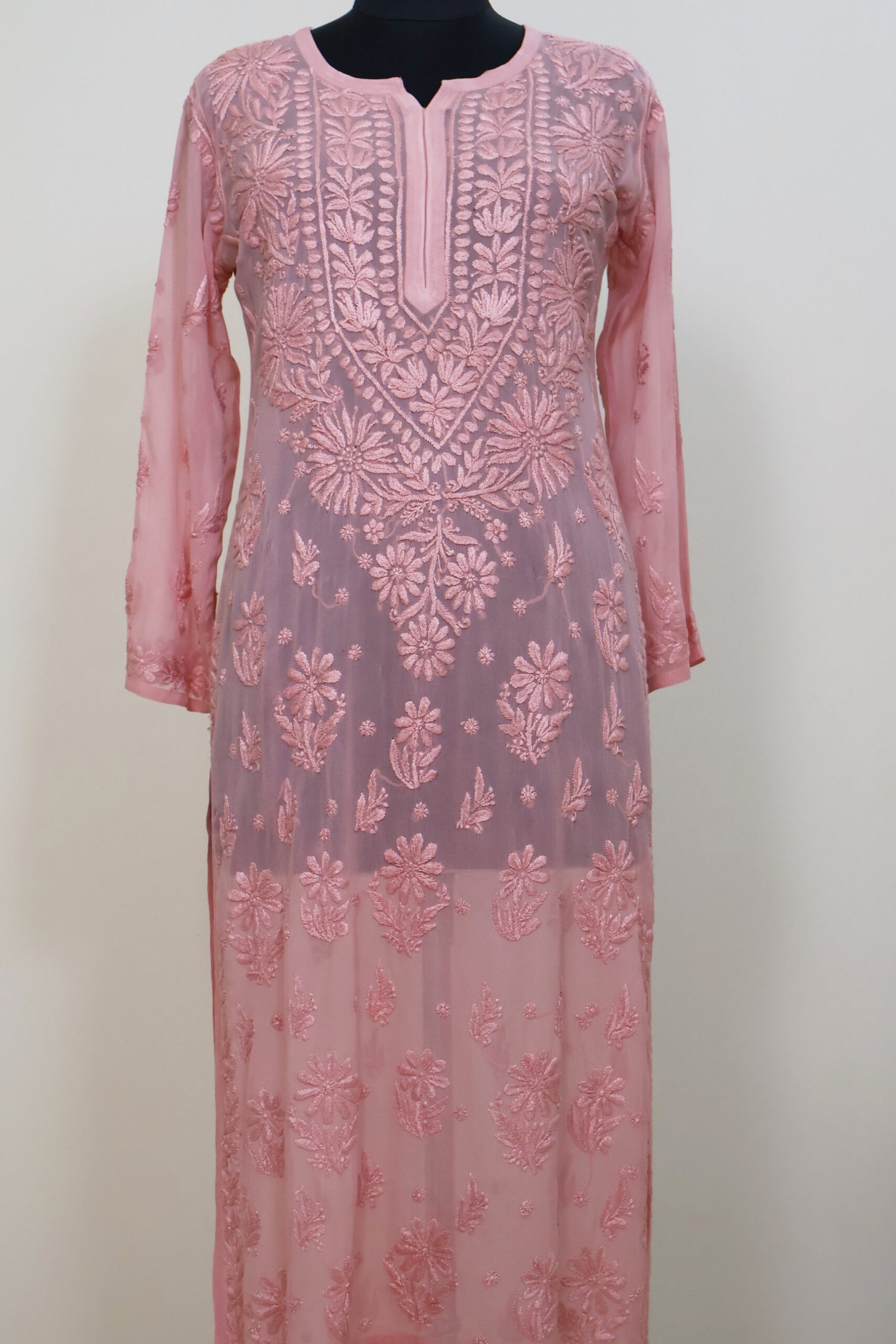 georgette chikankari embroidered kurti for women | purewear creations georgette chikankari embroidered kurti for women | purewear creations