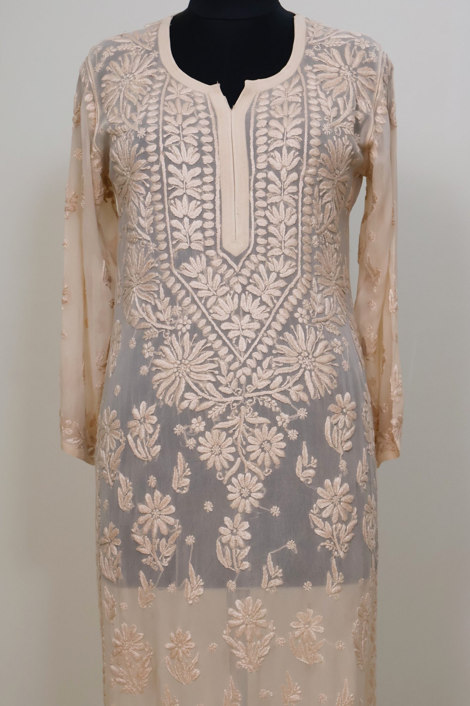 georgette chikankari embroidered kurti for women | purewear creations georgette chikankari embroidered kurti for women | purewear creations