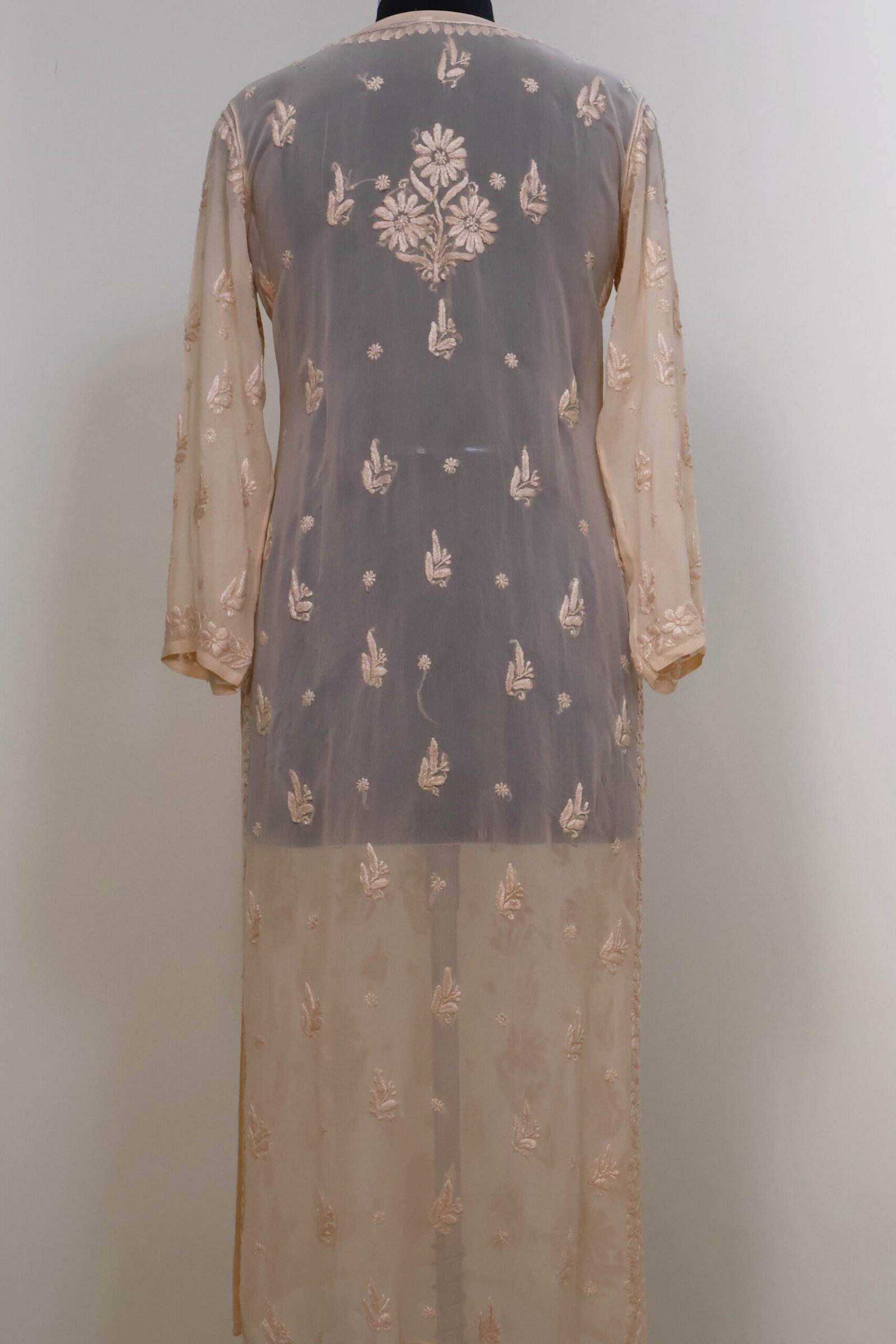 georgette chikankari embroidered kurti for women | purewear creations georgette chikankari embroidered kurti for women | purewear creations