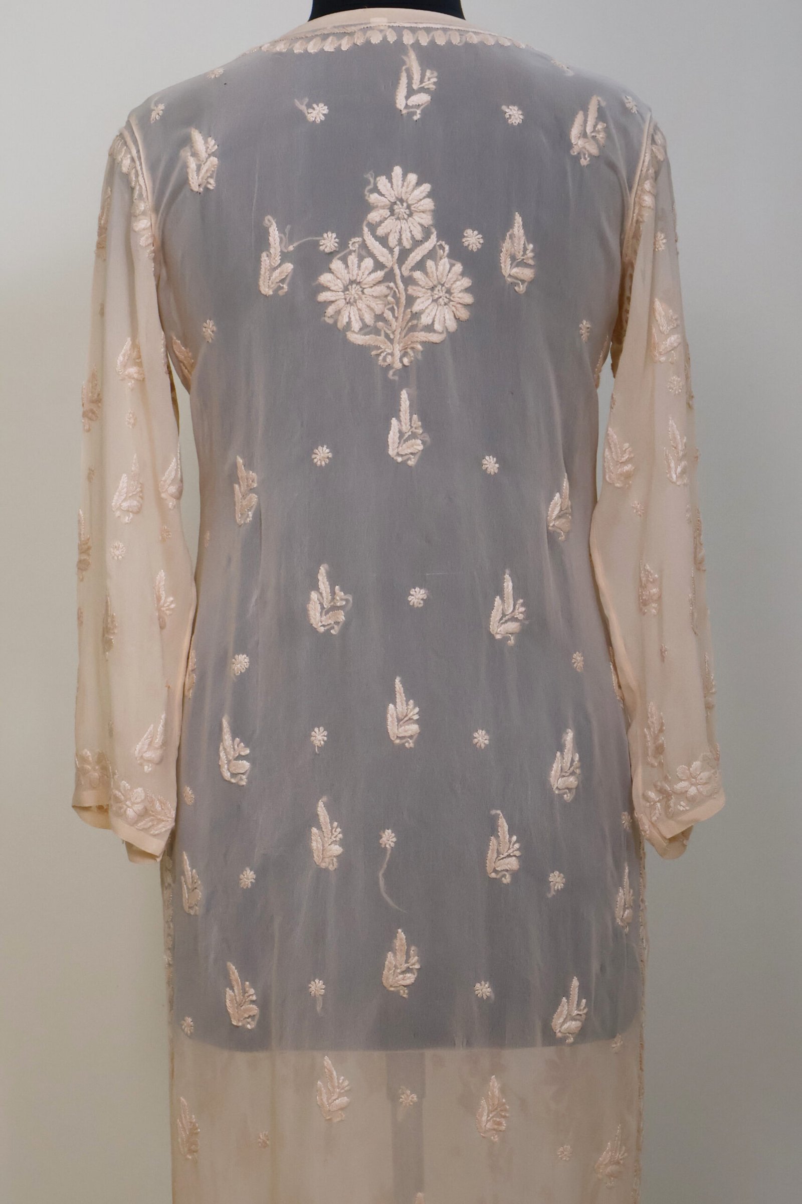 georgette chikankari embroidered kurti for women | purewear creations georgette chikankari embroidered kurti for women | purewear creations