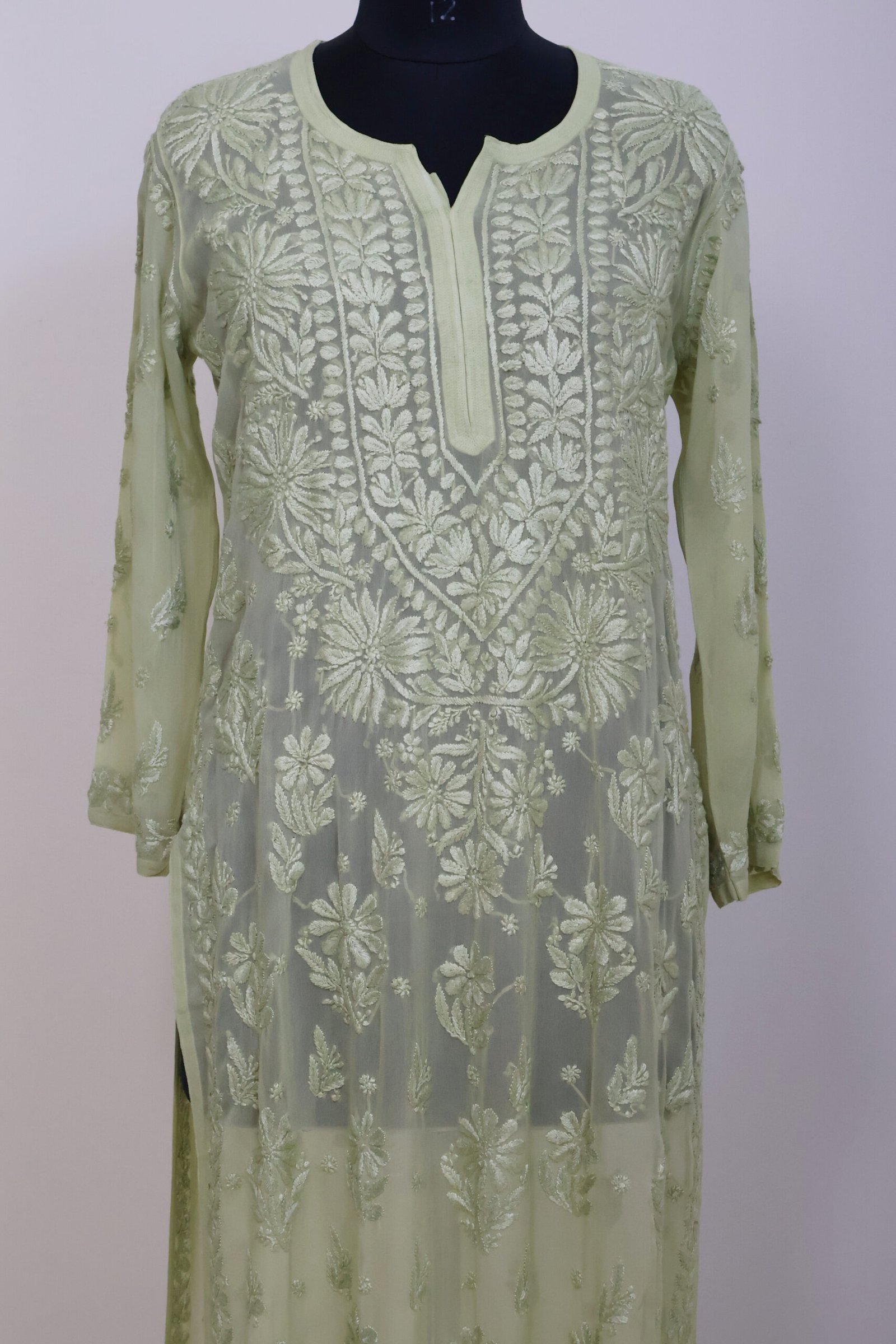 georgette chikankari embroidered kurti for women | purewear creations georgette chikankari embroidered kurti for women | purewear creations