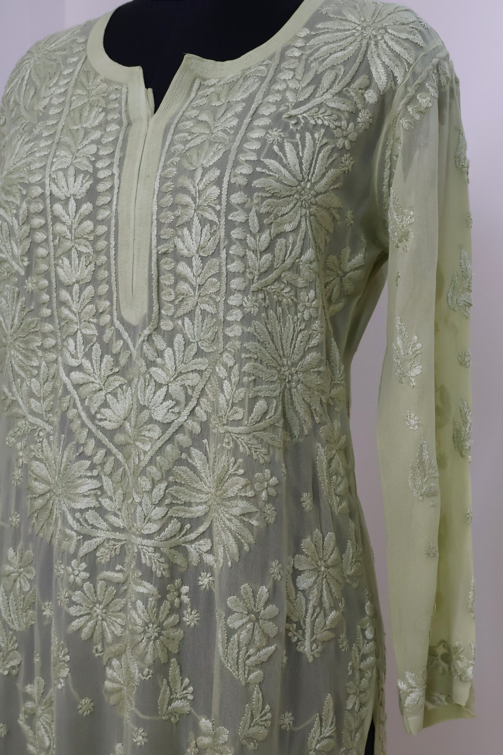 georgette chikankari embroidered kurti for women | purewear creations georgette chikankari embroidered kurti for women | purewear creations