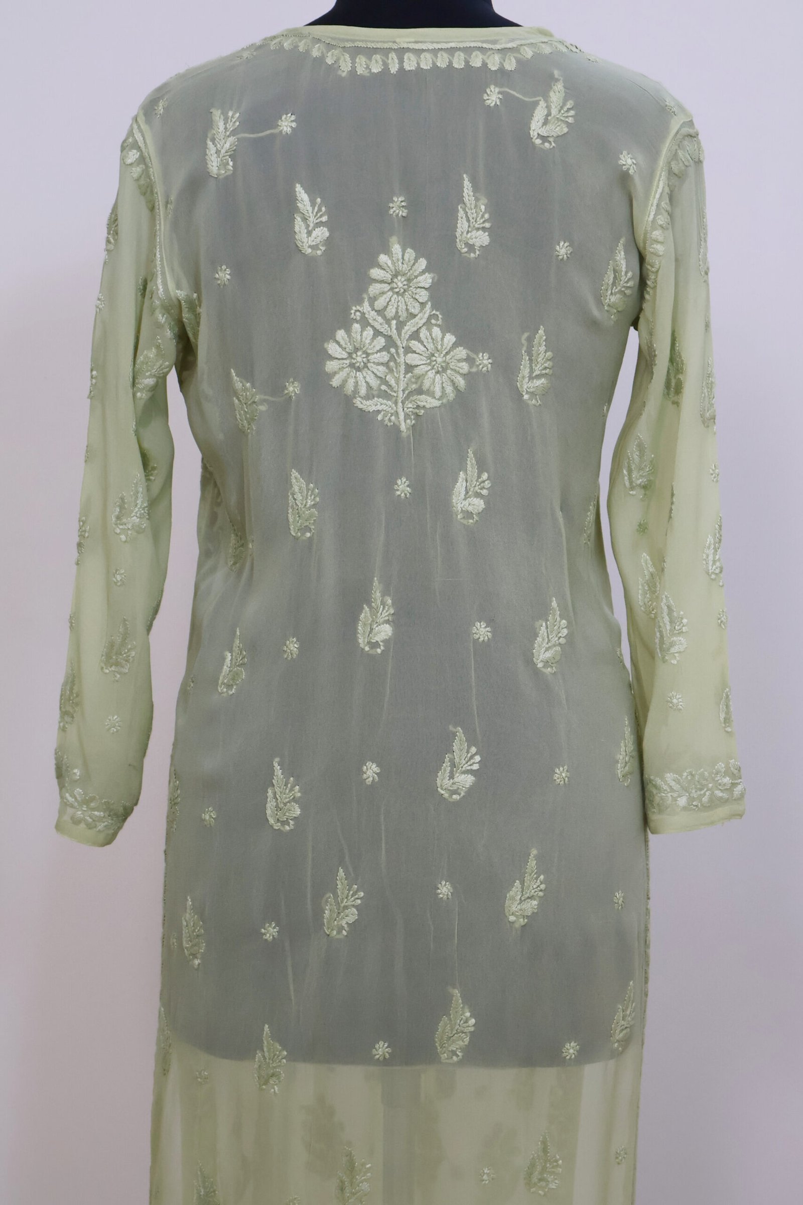 georgette chikankari embroidered kurti for women | purewear creations georgette chikankari embroidered kurti for women | purewear creations