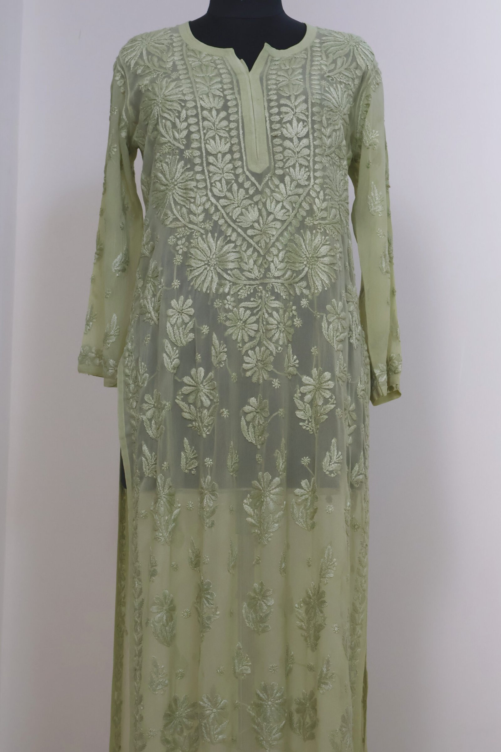 georgette chikankari embroidered kurti for women | purewear creations georgette chikankari embroidered kurti for women | purewear creations