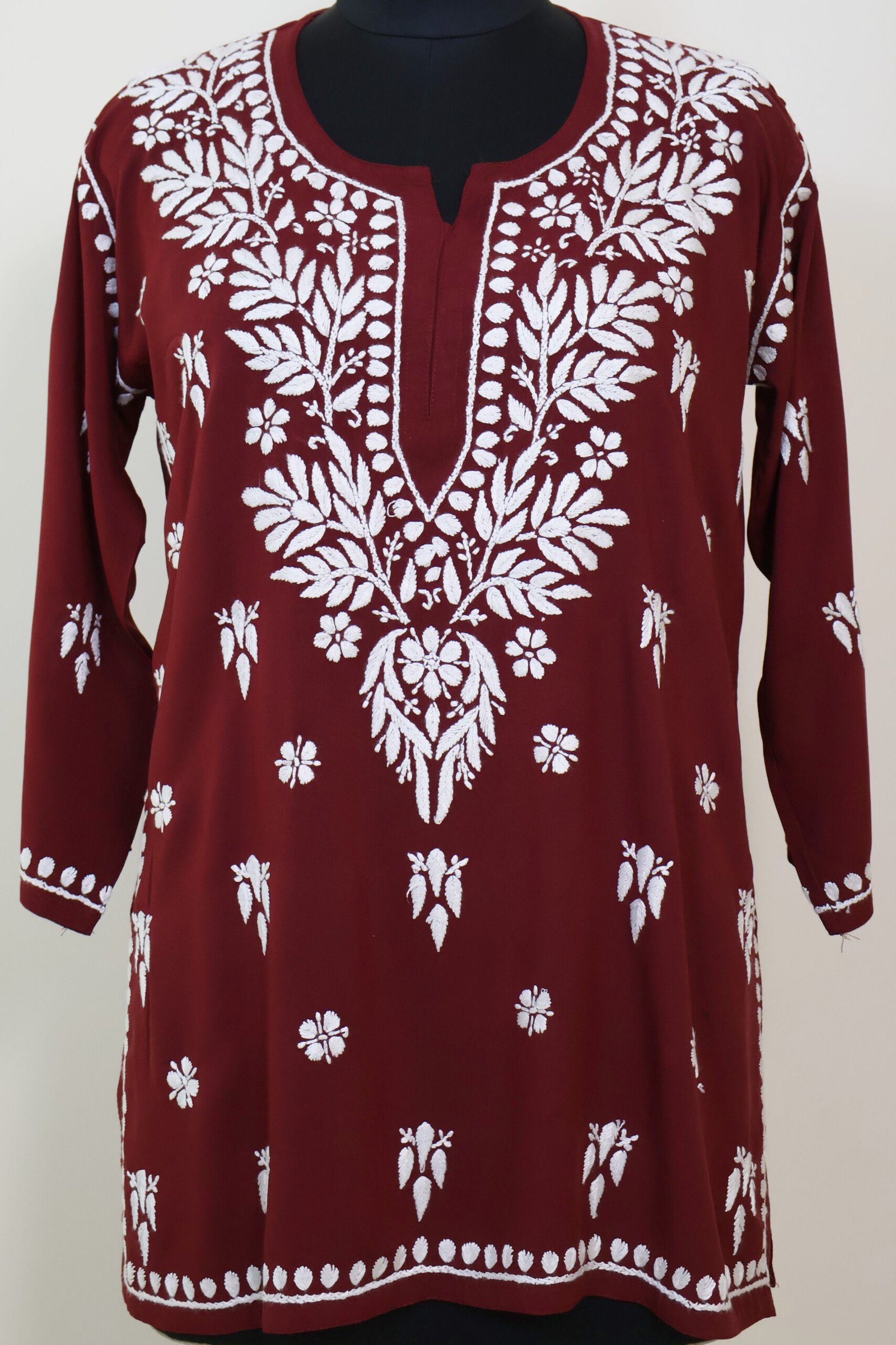 women short chikankari kurti | handcrafted lucknowi embroidered kurti women short chikankari kurti | handcrafted lucknowi embroidered kurti purewear creations