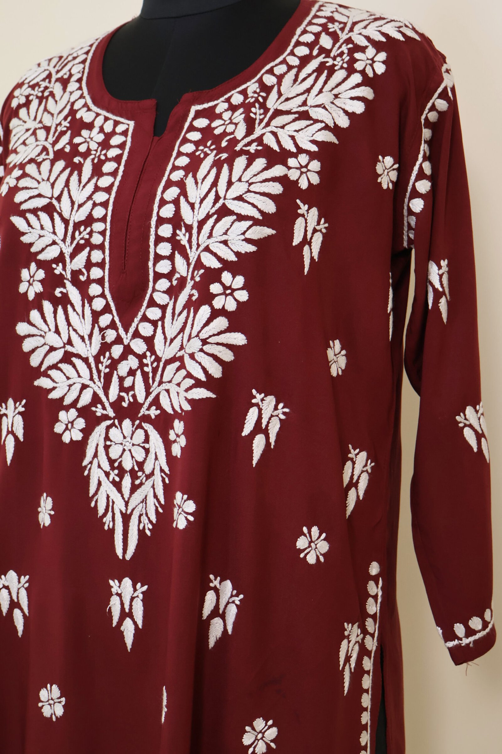 women short chikankari kurti | handcrafted lucknowi embroidered kurti women short chikankari kurti | handcrafted lucknowi embroidered kurti purewear creations