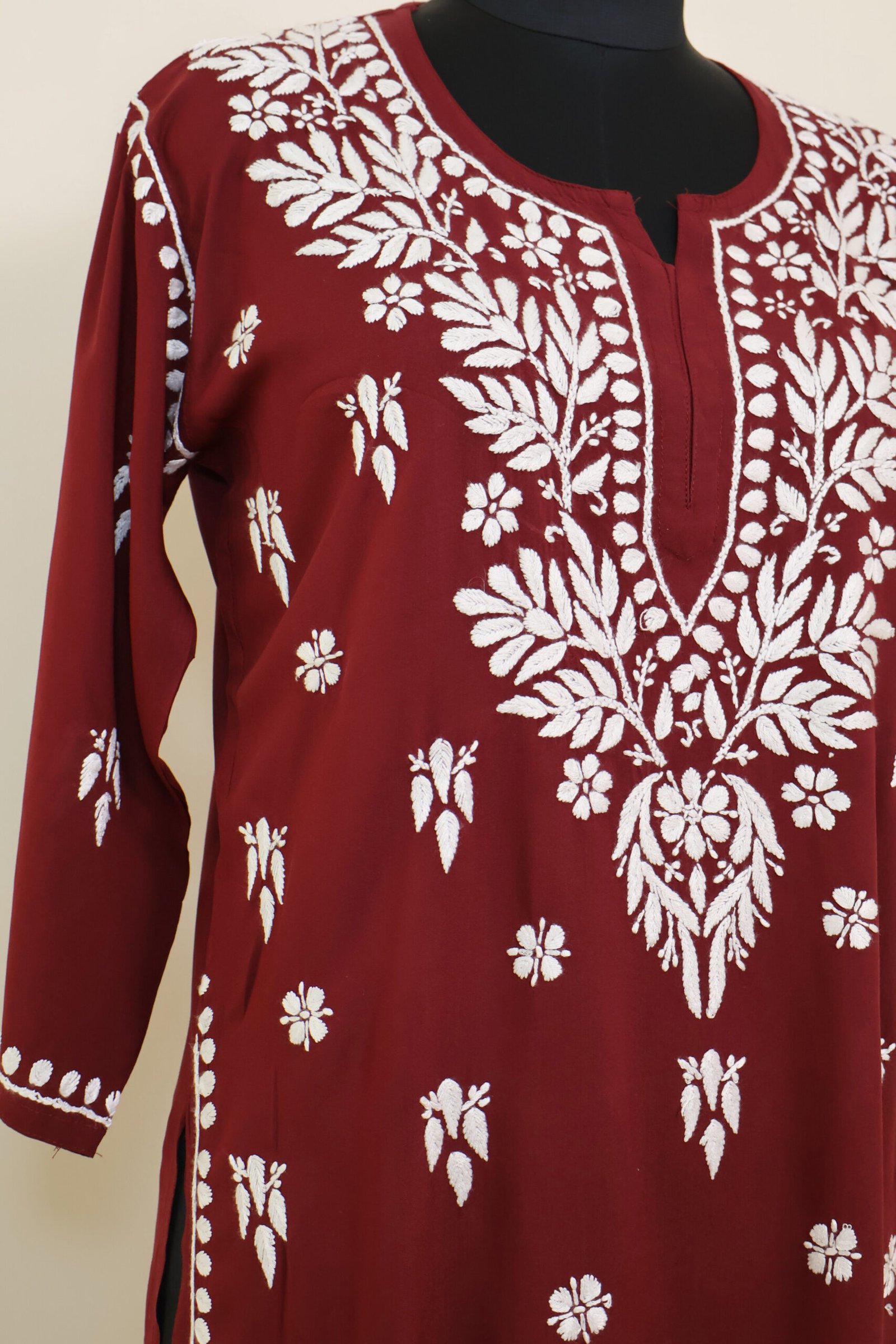 women short chikankari kurti | handcrafted lucknowi embroidered kurti women short chikankari kurti | handcrafted lucknowi embroidered kurti purewear creations