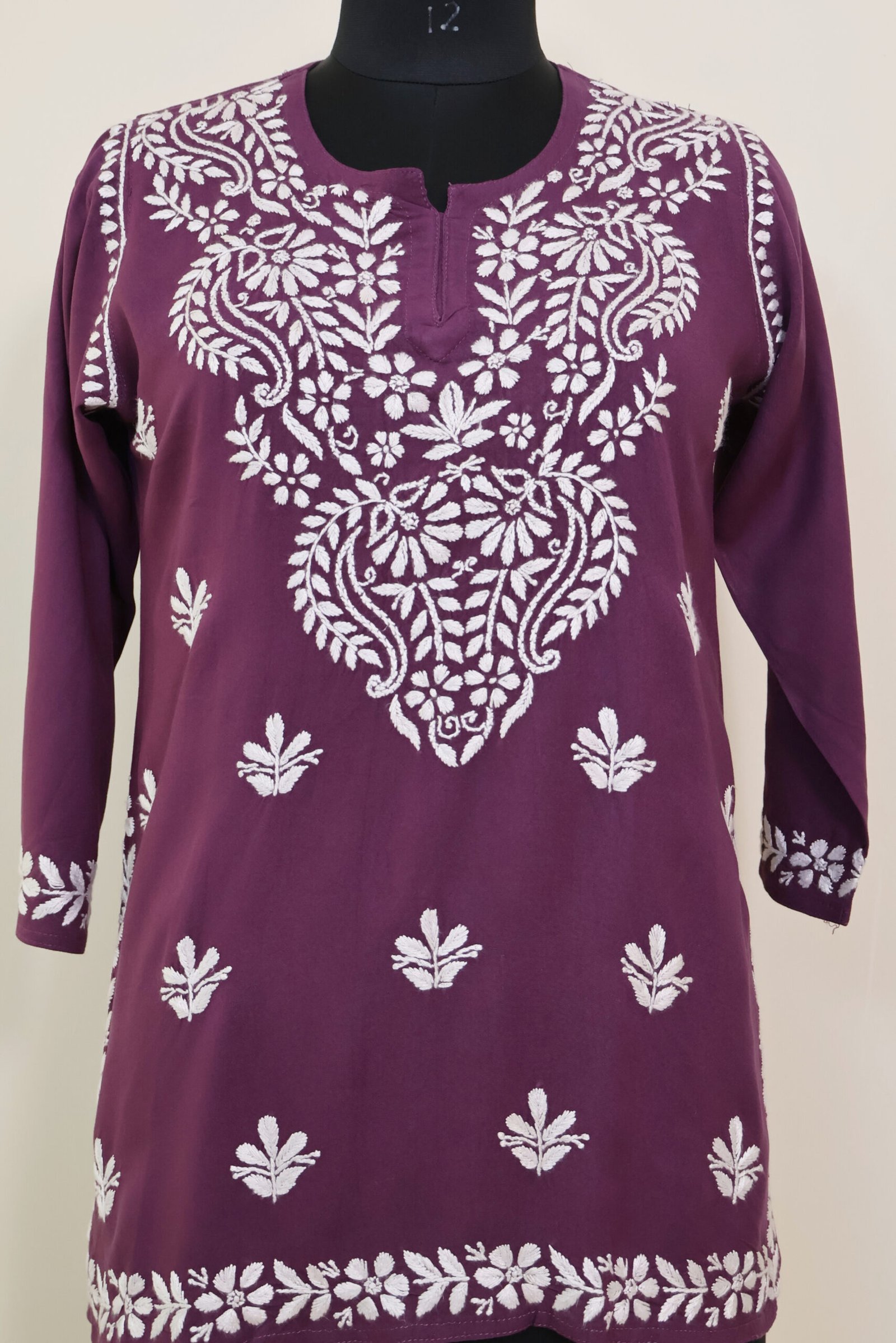 women short chikankari kurti | handcrafted lucknowi embroidered kurti women short chikankari kurti | handcrafted lucknowi embroidered kurti purewear creations