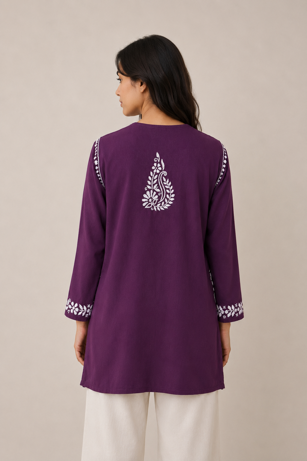 women short chikankari kurti | handcrafted lucknowi embroidered kurti women short chikankari kurti | handcrafted lucknowi embroidered kurti purewear creations